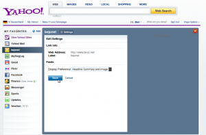 Die neue Yahoo Homepage