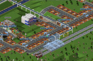 Bahnhof mit den verschiedenen Verkehrsmitteln